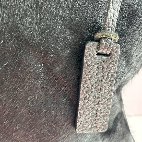 Aqua Madonna Crossbody/Shoulder Bag in Black, accented with Grommets and Studs - Picture 13 of 14